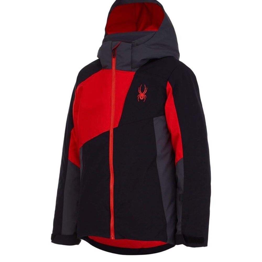 Spyder Kids Bold Red and Black Puffer Jacket